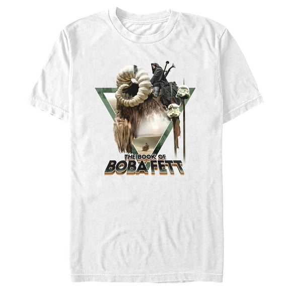 Men's Star Wars: The Book of Boba Fett Bantha Ride Boba  Graphic Tee White 3X Large