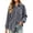 27# Dark Gray, variant on Fleece Button Down Shirt for Women V-Neck Long Puff Sleeve Collared Shacket with Chest Pocket Loose Casual Fall Jacket S Gray