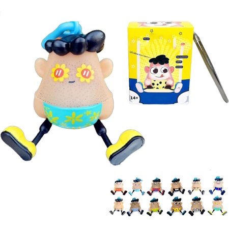 Mr Plucky Toy, Mr Plucky, Hair Plucking Fidget Toy with Tweezers, Skin Picking Fidget Toys, Anxiety Stress Relief Toys for Adult, for a Picking Addiction (1pcs,#7)