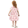 thumbnail image 6 of joogoo Cute Star Bows Girls' Short Sleeve Dress Kids Dresses 3T, 6 of 8