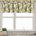 thumbnail image 3 of Ambesonne Vintage Valance & Curtain, Old Hydrangea Flowers, 55"x30", Yellow Grey Green, 3 of 6