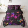 thumbnail image 2 of Feelyou Kawaii Butterfly Kids Twin Bedding Sets 7-Piece, Bohemian Mandala Bedding Comforter Set, Dreamy Cartoon Animal Reversible Sheet Sets, Breathable Home Decor, 2 of 8