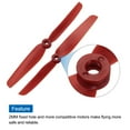 thumbnail image 4 of 8Pcs RC Propellers 6x3 Inch 2-Vane Main Rotors RC Aircraft Quadcopter Prop Replacement, Black/Red with 2 Washers, 4 of 6