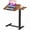 Brown, variant on JIOABL Adjustable Overbed Bedside Table With Hidden Wheels for Hospital, White