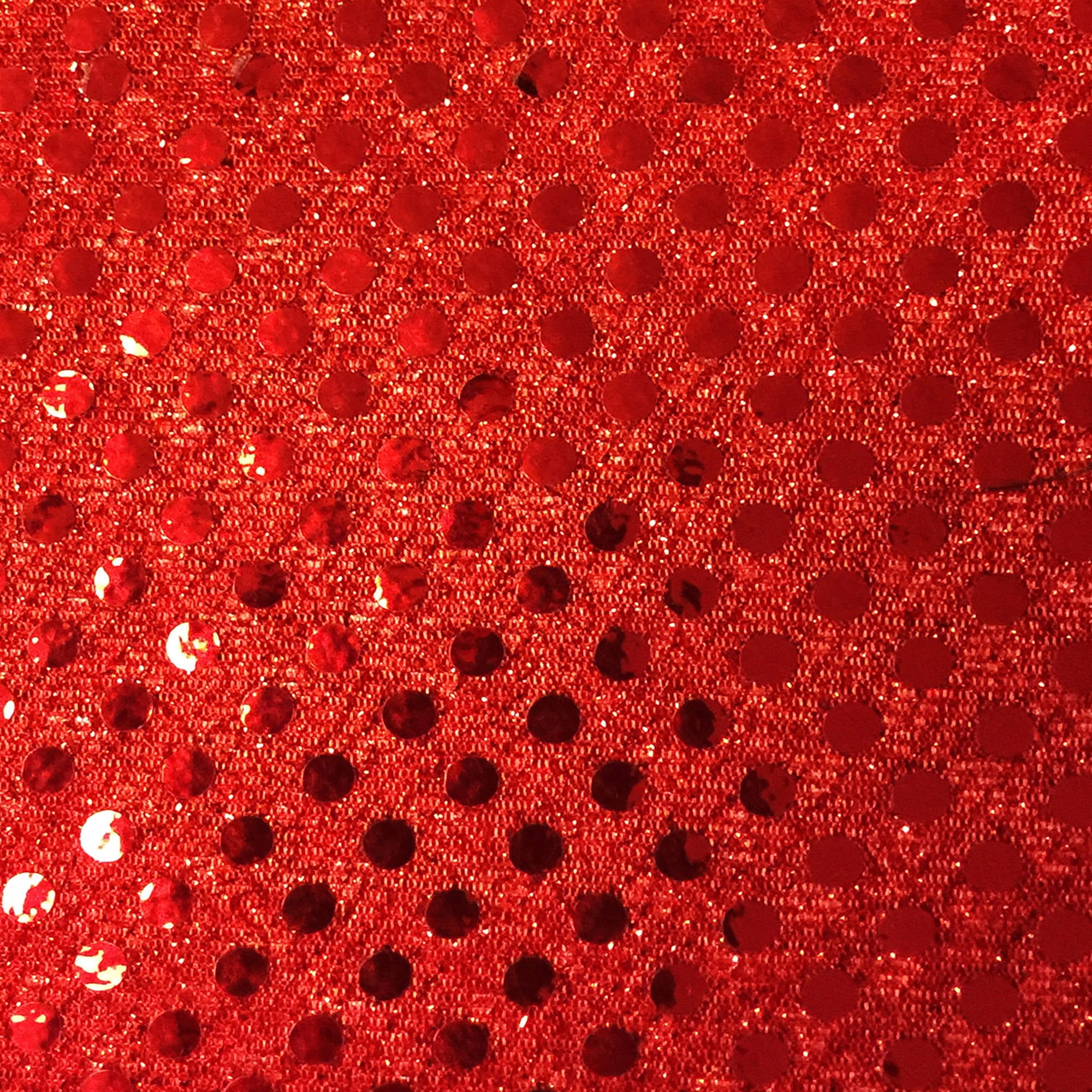 Shason Textile (3 Yards Cut) Spangle Sequin Glitter Knit Fabric, Red ...