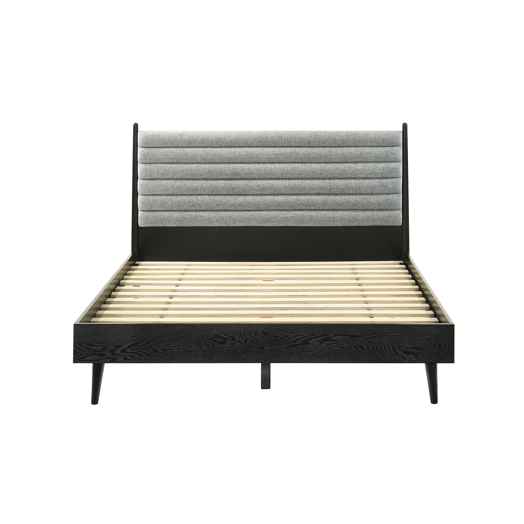 Artemio Queen Platform Wood Bed Frame in Black Finish