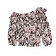 thumbnail image 2 of bar III Womens Printed One Shoulder Blouse, Pink, X-Small, 2 of 2
