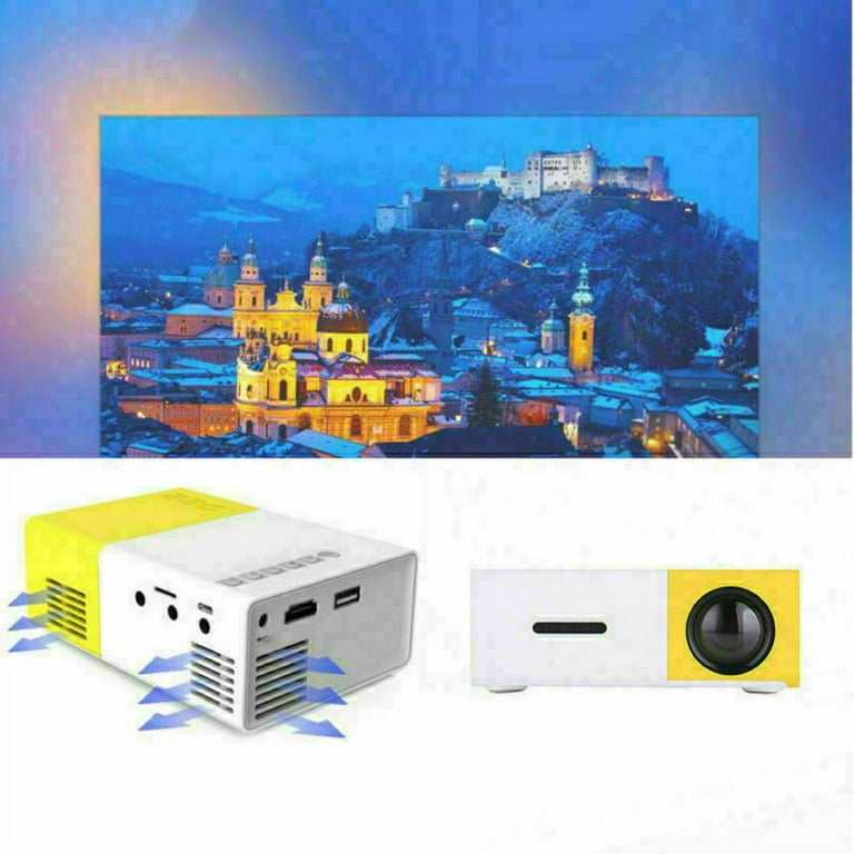 Mini Projector, Meer YG300 Portable Pico Full Color LED LCD Video Projector  for Children Present, Video TV Movie, Party Game, Outdoor Entertainment wi