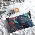 thumbnail image 5 of Yiaed Colorful Floral Patterned Horse Print Brushed Microfiber Envelope Pillowcases, Standard,Envelope Closure Pillow Cases(No pillow core)-20"x30", 5 of 6