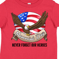 thumbnail image 4 of Inktastic Memorial Day- Never Forget Our Heroes- Bald Eagle Boys or Girls Toddler T-Shirt, 4 of 5