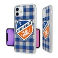 thumbnail image 6 of FC Cincinnati iPhone Plaid Design Clear Case, 6 of 7