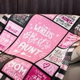 thumbnail image 4 of Mom Blanket Gift for Mom for Mothers Day from Daughter Mom Gift from Son - Best Mom Ever Pink Blanket for Sofa Bed-Birthday for Mother from Son Daughter 50''x60'', 4 of 5
