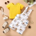 Baby Boy Outfits Playsuit Pattern Print Tops Shorts Set Overalls Cute