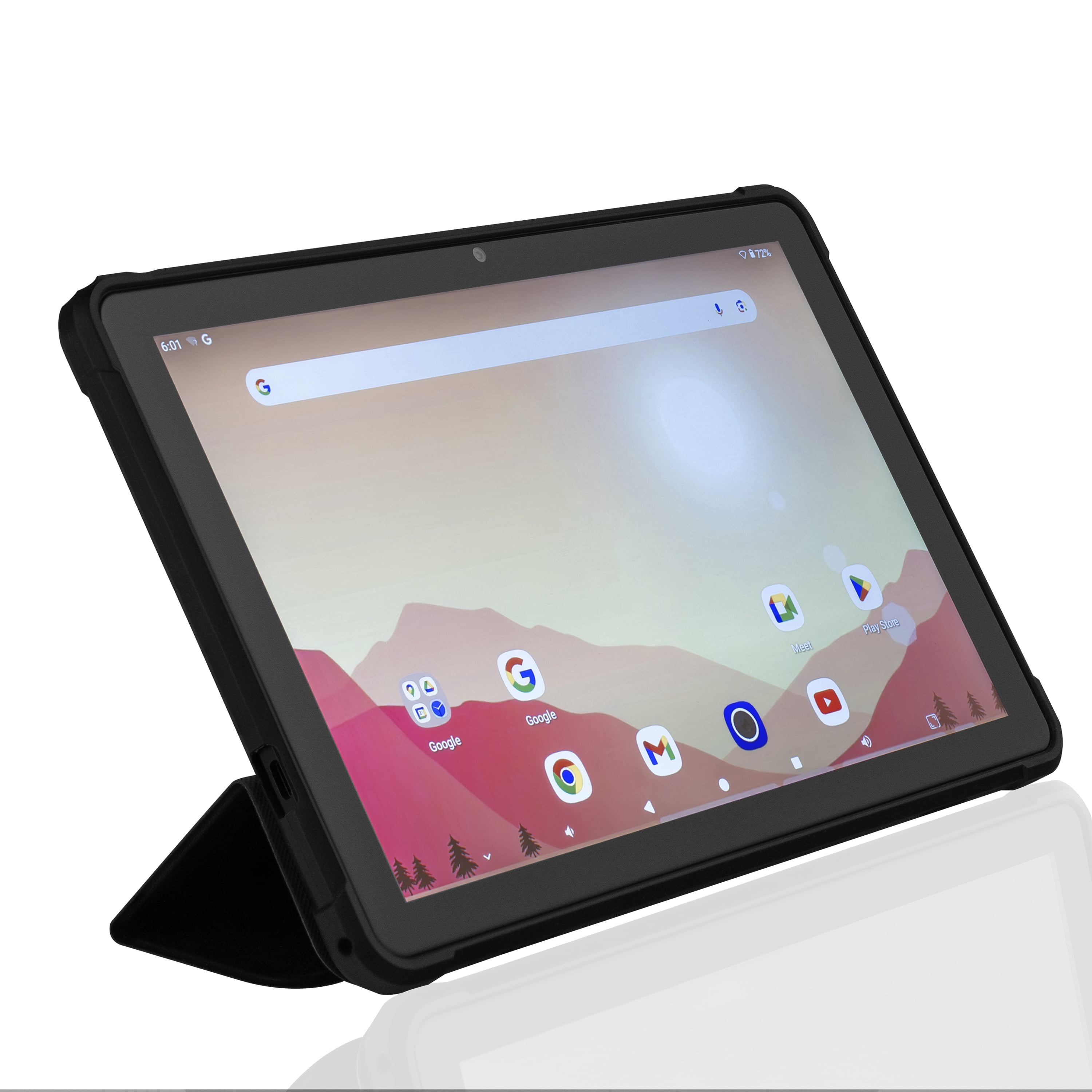 Memorex Bonus 4-in-1 Privacy Bundle - 10.1" HD IPS Android 14 8-Core Tablet, 128GB Storage, 4GB RAM with Bonus Tablet Case & Stand, Braided 10ft USB-C cable & Privacy Screen Protector