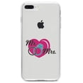 thumbnail image 1 of DistinctInk Clear Shockproof Hybrid Case for iPhone 7 PLUS / 8 PLUS (5.5" Screen) TPU Bumper Acrylic Back Tempered Glass Screen Protector - Mr. & Mrs. Wedding Rings Heart, 1 of 5