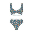 thumbnail image 5 of Honeii Corgi with Flowers Print Women’s Bikini Set,Two Piece Swimsuit Bathing Suits,Stylish High Elasticity Swimwear for Beach and Pool, 5 of 7