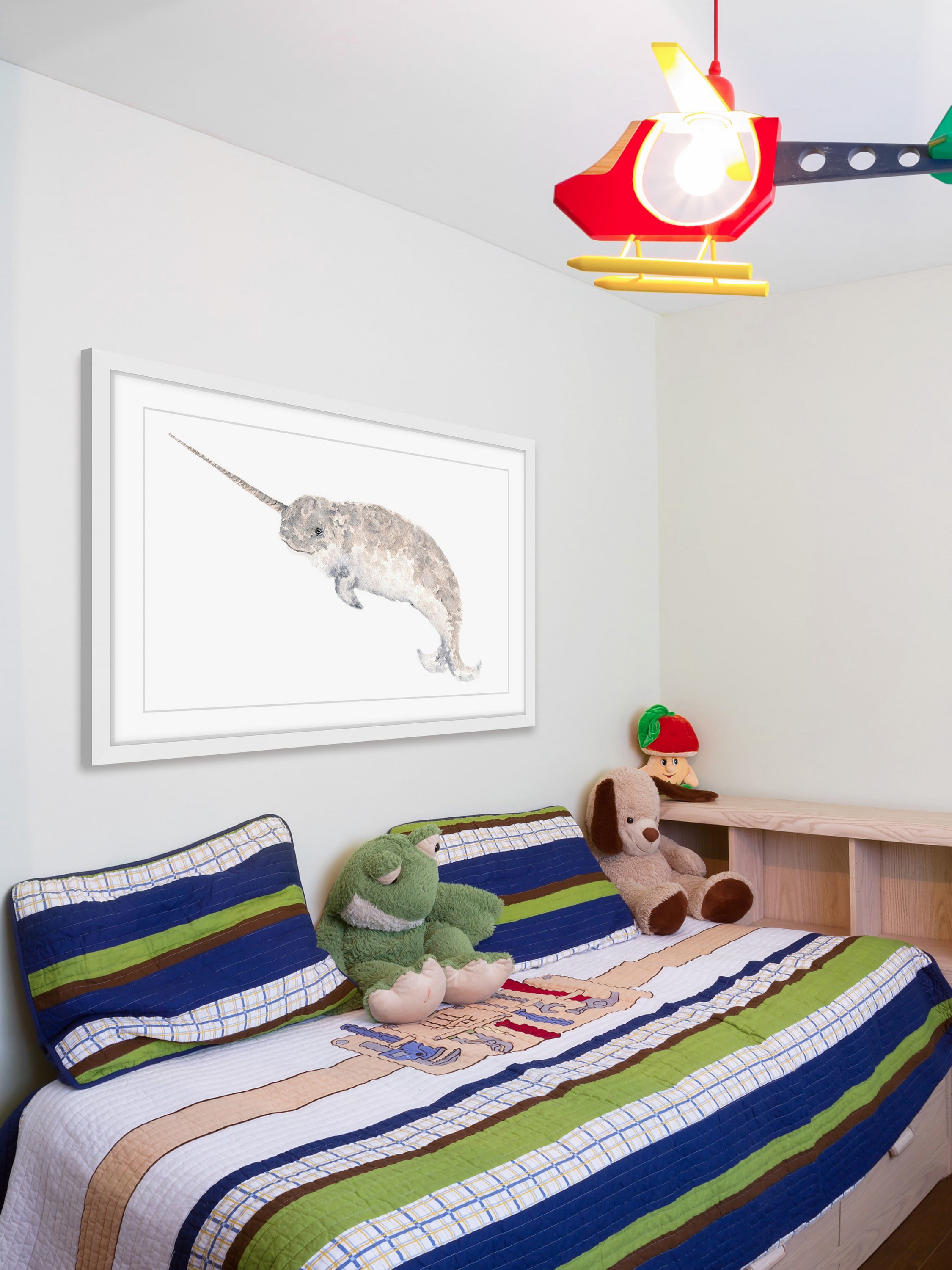 "Narwhal" Framed Painting Print