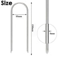 thumbnail image 6 of 6pcs Convenient Ground Nails Easy to Fixed Galvanized Trampoline Pile Tent Ground Nails Ground Anchor U-Shaped Pegs 12PCS, 6 of 8