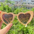 thumbnail image 3 of Cute Women Heart Sunglasses Fashion Shiny Bling Diamond Sunglasses Polygonal Pink Rhinestone Sunglasses UV Protection, 3 of 9