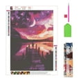thumbnail image 2 of DIY 5D Diamond Jewel Paint Kit para adultos, niños, principiantes, lago, patrón de paisaje, taladro Abanopi Patrón WLL580, 2 of 7