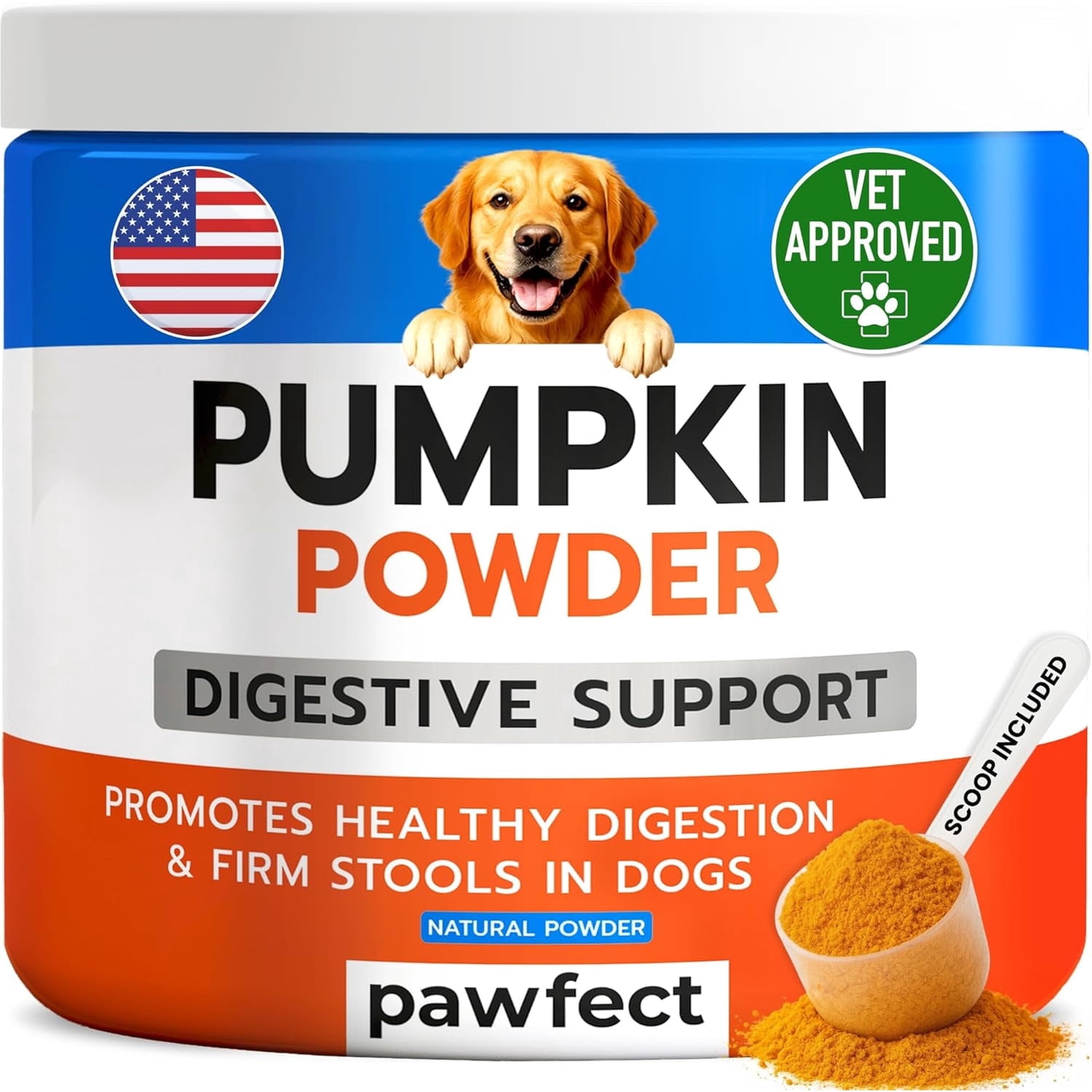 StrellaLab Pumpkin Powder for Dogs - High Fiber Digestive Supplement - Diarrhea, Constipation & Upset Stomach Relief (8 oz)