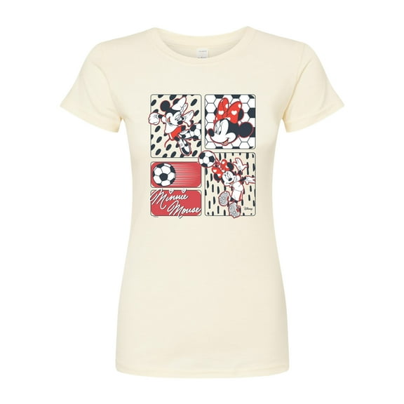 Disney - Minnie Soccer - Juniors Fitted Graphic T-Shirt