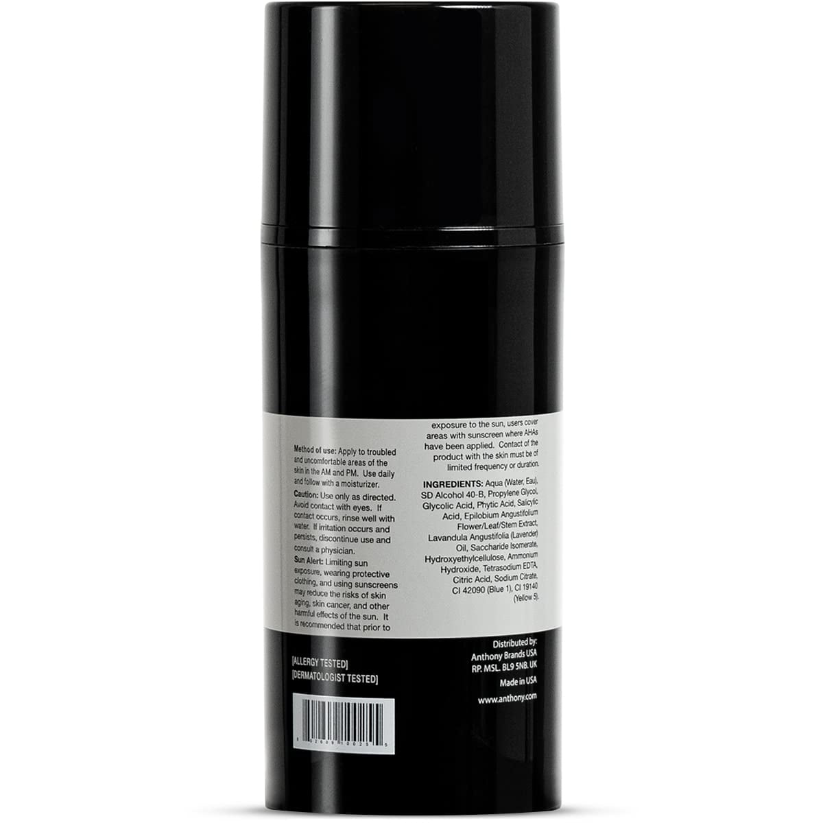Anthony Exfoliating Ingrown Hair Treatment Gel with Glycolic Acid and Salicylic Acid, 3 fl oz