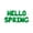 Green, variant on Letter Balloons - HELLO SPRING 16" Inch Alphabet Letters Foil Mylar Balloon Easter Party Banner (White)