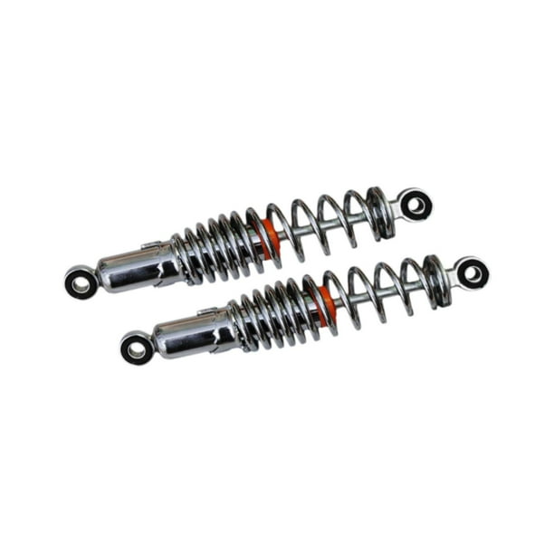 2 uds accesorio de amortiguador trasero genérico Metal a prueba de golpes reemplazar directamente Distancia de los agujeros 290 mm.