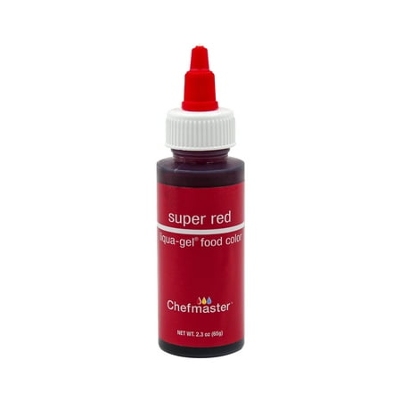 Chefmaster by US Cake Supply 2.3-Ounce Super Red Liqua-Gel Cake Food