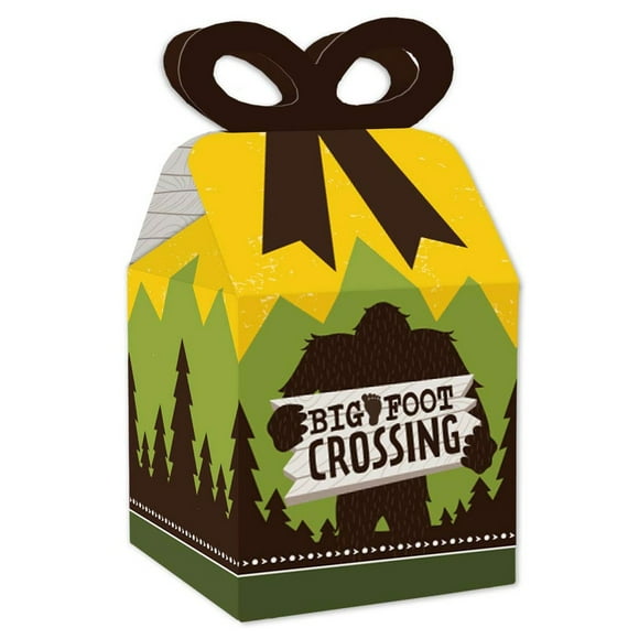 Boîtes à Faveurs Aventure Sasquatch - Ensemble de 12 Boîtes Cadeaux à Thème Bigfoot pour Fêtes et Célébrations, Parfait pour Événements d'Anniversaire et Faveurs Uniques