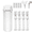 White, variant on 4 in 1 Travel Dispenser Bottle, 4 Pack 30ML Travel Bottles for Toiletries, Leak Proof Travel Bottles for Shampoo, Lotion, Conditioner and Cream, Portable White Containers