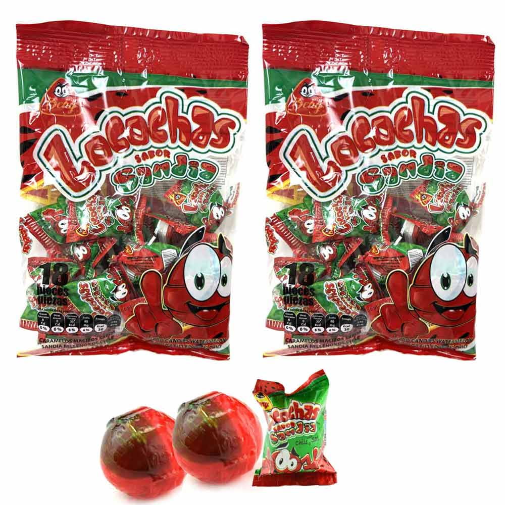 2 Bags Beny Locochas Sandia Hard Candy With Chili Watermelon Flavor