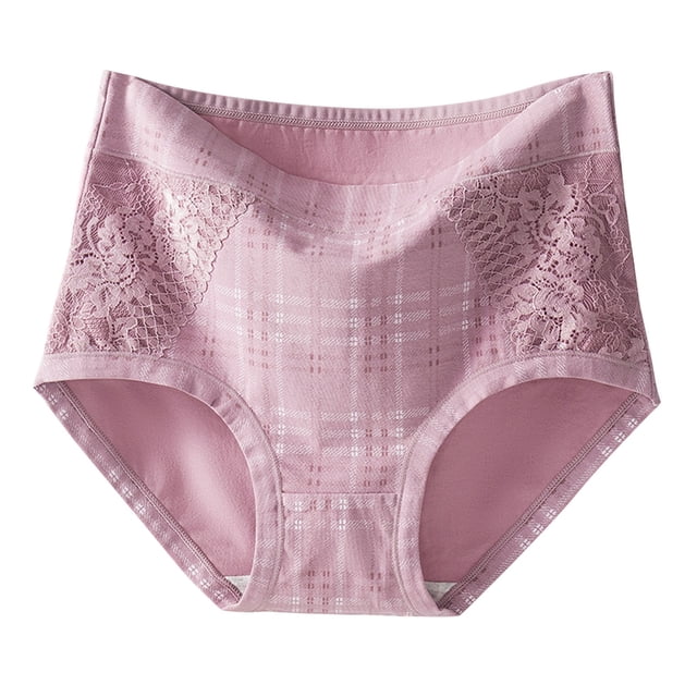 Womens Briefs Underwear Plus Size High Waist Solid Color Womens Lace Underwear