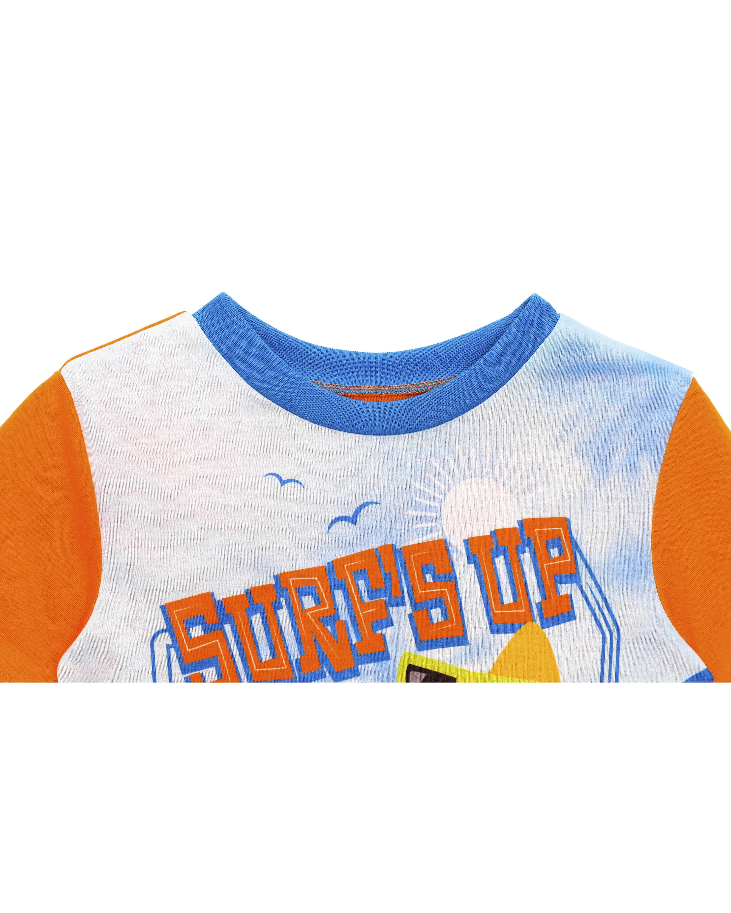 Jungen Schlafanzug Langarm Mit Hai-Print - 2-teiliges Pyjama-Set Für Kinder Winter