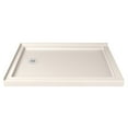 thumbnail image 2 of DreamLine SlimLine 36 in. D x 48 in. W x 2 3/4 in. H Right Drain Double Threshold Shower Base in Biscuit DLT-1036482-22, 2 of 5