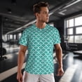 thumbnail image 3 of Wukai Aquamarine Glitter1 Print Men's Short-Sleeved Mesh T-Shirt,Quick-Dry Short Sleeve Workout T-Shirt-4X-Large, 3 of 8