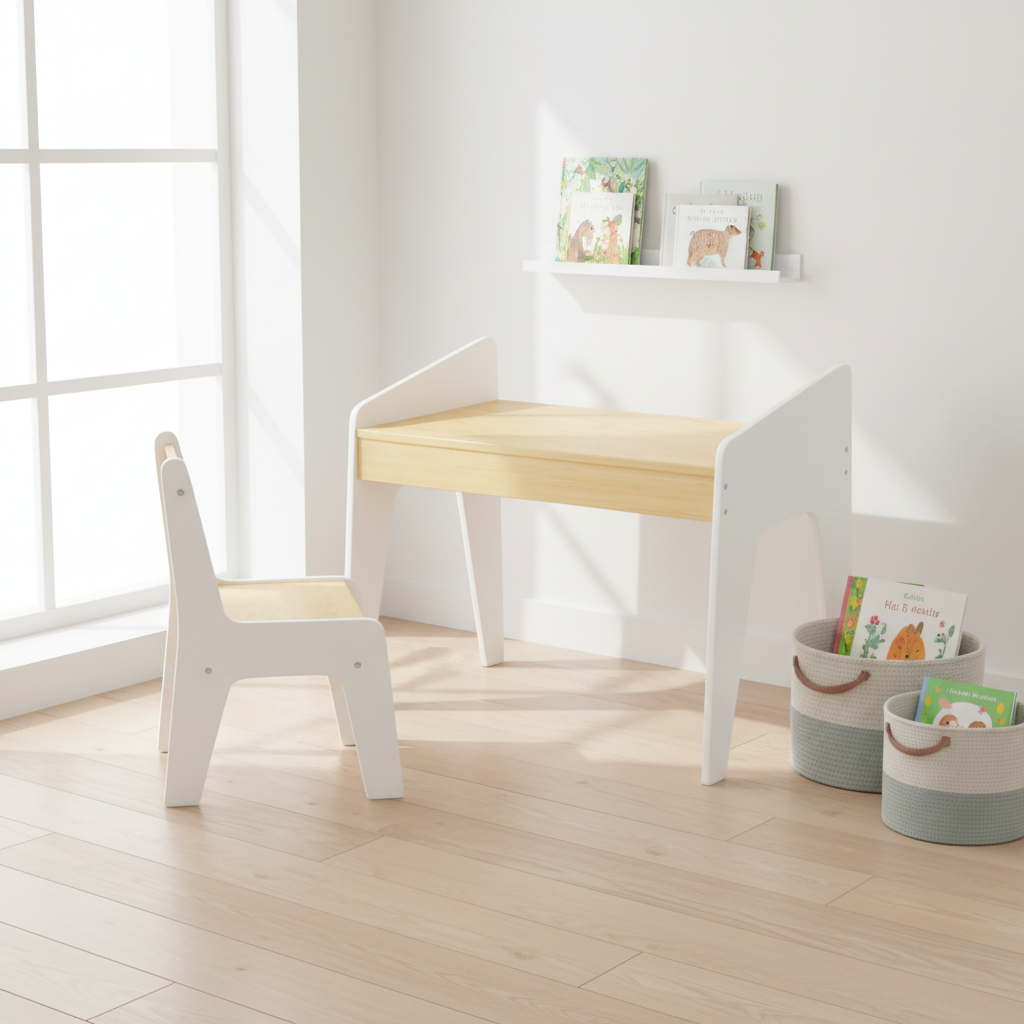 Homy Casa Kids Table and Chair Set, Toddler Activity Table Set for Drawing, Reading, Playroom