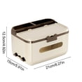 thumbnail image 3 of Brown Tissue Box Paper Box Household Living Room Remote Control Organizer Box Upscale Wind Meal Tissue Box 8.7X5.5X4.3 Inches, 3 of 6