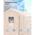 thumbnail image 3 of CazToi Outdoor Portable Storage Shed Roll-Up Door Vent 240G Heavy-Duty Waterproof PE Tarp UV Resistant for Motorcycle Firewood Garden Tools, 3 of 6