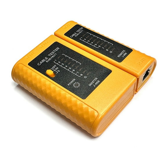 Cable Lan Tester Network Cable Tester RJ45 RJ11 RJ12 CAT5 UTP LAN Cable Tester Networking Tool Network Repair Tools,1 * Network Cable Tester (no 1 * 9V battery),Yellow