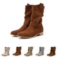 thumbnail image 3 of Uinagy Women's Side Zip Low Heel Ankle Boots, 3 of 9