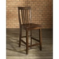 thumbnail image 5 of SCHOOL HOUSE BAR STOOL IN VINTAGE MAHOGANY FINISH WITH 24 INCH SEAT HEIGHT. (SET OF TWO), 5 of 6