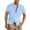 Light Blue, variant on OGLCCG Linen Shirts for Men Lapel Collar Short Sleeve Button Down Shirts Summer Casual Beach Vacation Tees Tops with Pocket,L,White