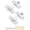 White, variant on Sliding Barn Door Lock, Stainless Steel Safety Flip Gate Latches & Door Bolt Locks for Wine Cabinet, Bathroom