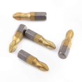 thumbnail image 5 of 10-Pack S2 Steel Cross Head Screwdriver Bits, 1/4" Hex Shank, 25mm Length, Titanium Coated, Magnetic & Anti-Slip Design, 5 of 5