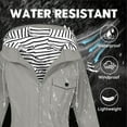 thumbnail image 5 of Xdegoge Lightweight Rain Jacket for Women Waterproof Windbreaker Full Zip Drawstring Hooded Jackets with Muti Pockets Fashion Outdoor Sport Outerwear, 5 of 9