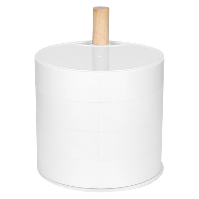 Elegante caja redonda de cuatro capas para almacenamiento de relojes y joyas, colección de cajas, organizador