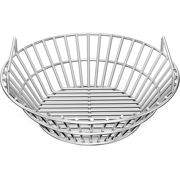 only fire Charcoal Ash Basket, Stainless Steel Charcoal Holder with Handles, Grilling Accessories, Fits Kamado Joe Classic and Large Big Egg Grills