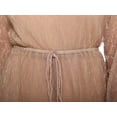 thumbnail image 6 of Fashion Rose Gold Metallic Long Sleeves Deep-V Romper, 6 of 7